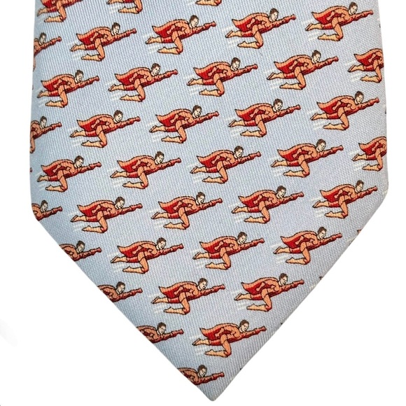 VINEYARD VINES 100% Silk Superman Printed Neck Tie - Picture 3 of 7